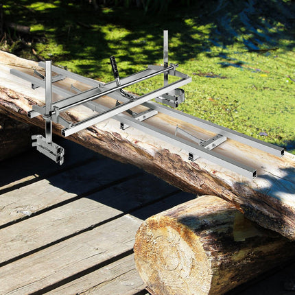 Chainsaw Mill 14"-36" Guide Bar and 9 ft Aluminum Rail Mill Guide System.