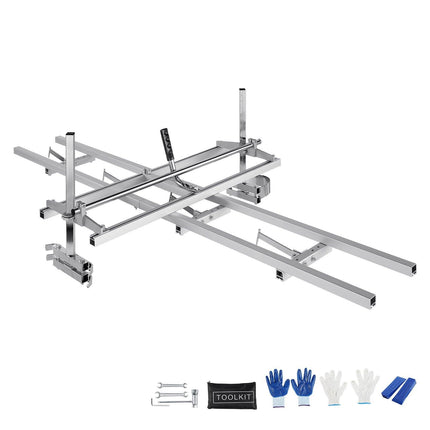 Chainsaw Mill 14"-36" Guide Bar and 9 ft Aluminum Rail Mill Guide System.