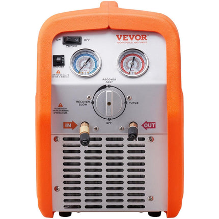 Portable 3/4 HP Refrigerant Recovery Machine for Vapor Liquid Refrigerant.