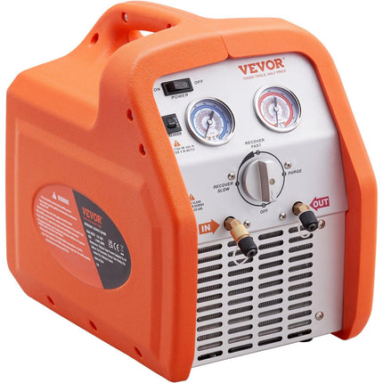 Portable 3/4 HP Refrigerant Recovery Machine for Vapor Liquid Refrigerant.