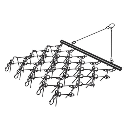 Drag Harrow, 5 x 4.5 ft Durable Chain Harrow with 60 Sharp Teeth, Suitable for ATV UTV Tractor, Ideal for Soil Preparation, Seeding, Smoothing Landscapes, and Yard Gravel Driveway Maintenance.
