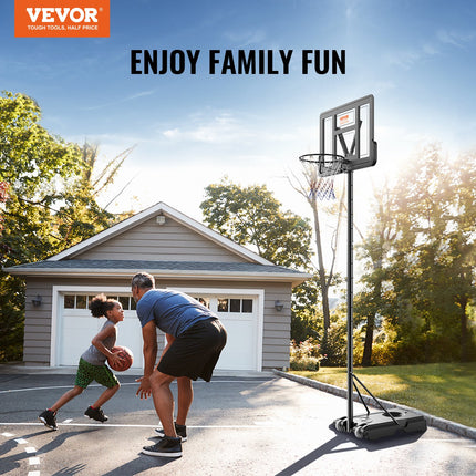 Basketball Hoop, 4-10 ft Adjustable Height Portable Backboard System, 44 inch Basketball Hoop & Goal, Kids & Adults Basketball Set with Wheels, Stand, and Fillable Base, for Outdoor/Indoor.