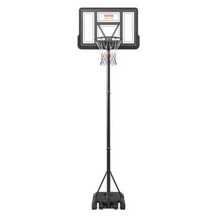 Basketball Hoop, 4-10 ft Adjustable Height Portable Backboard System, 44 inch Basketball Hoop & Goal, Kids & Adults Basketball Set with Wheels, Stand, and Fillable Base, for Outdoor/Indoor.