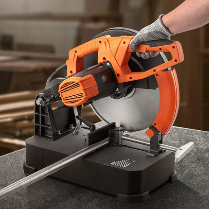 Chop Saw, 14"/355mm Blade Diameter Cut Off Saw, 2800W 1200RPM Steel Cutting Machine, Adjustable Dry Cut Chop Saw, Miter Saw for Cutting Metal Cold Cut Saw for Steel/Rebar/Iron/Aluminum.