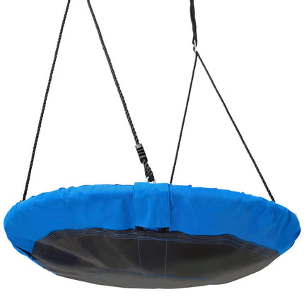 Tree Swing, 40 Inch Saucer Swing, 750lbs Weight Capacity, 900D Oxford Fabric Swing Seat with 2 Tree Hanging Straps and Adjustable Multi-Strand Ropes, Round Swing for Kids Outdoor, Blue.