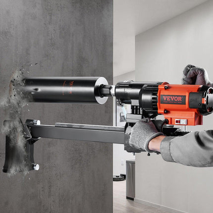 Diamond Core Drilling Machine, 8in Wet&Dry Concrete Core Drill Rig with Stand, 750RPM Speed & 1-1/4" 5/8" Thread & Lifting Handle, 8in Drilling Diameter for Concrete Brick Block Stone, 2500W.