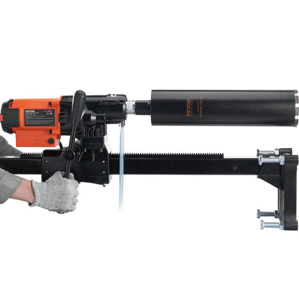 Diamond Core Drilling Machine, 8in Wet&Dry Concrete Core Drill Rig with Stand, 750RPM Speed & 1-1/4" 5/8" Thread & Lifting Handle, 8in Drilling Diameter for Concrete Brick Block Stone, 2500W.