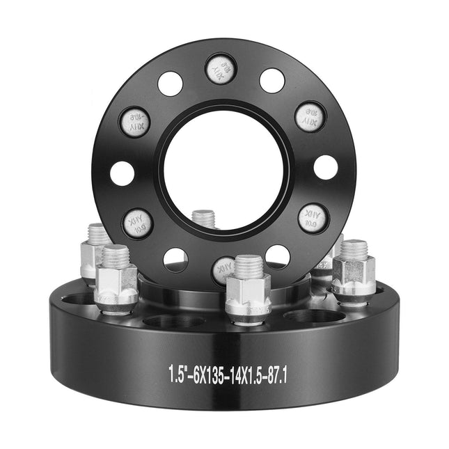 1.5" 6"x5.3" Wheel Spacers Wheel Adapters 6 Lug Forged Spacer 4 PCS Black.