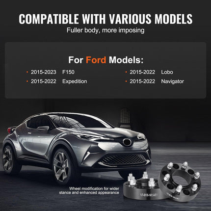 1.5" 6"x5.3" Wheel Spacers Wheel Adapters 6 Lug Forged Spacer 4 PCS Black.