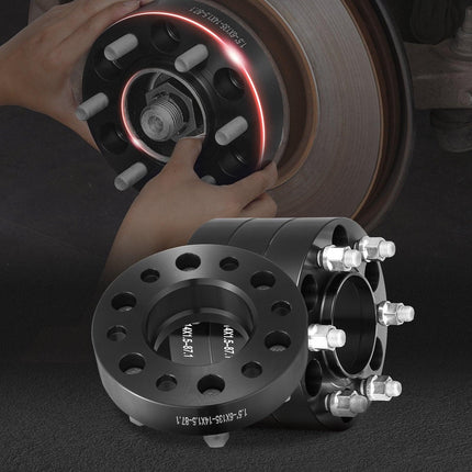 1.5" 6"x5.3" Wheel Spacers Wheel Adapters 6 Lug Forged Spacer 4 PCS Black.