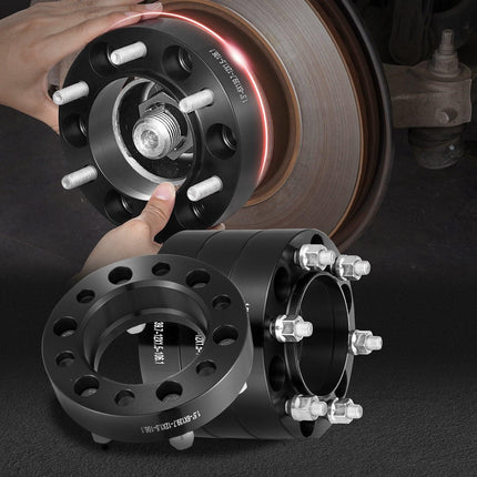 1.5" 6"x5.5" Wheel Spacers Wheel Adapters 6 Lug Forged Spacer 4 PCS Black.