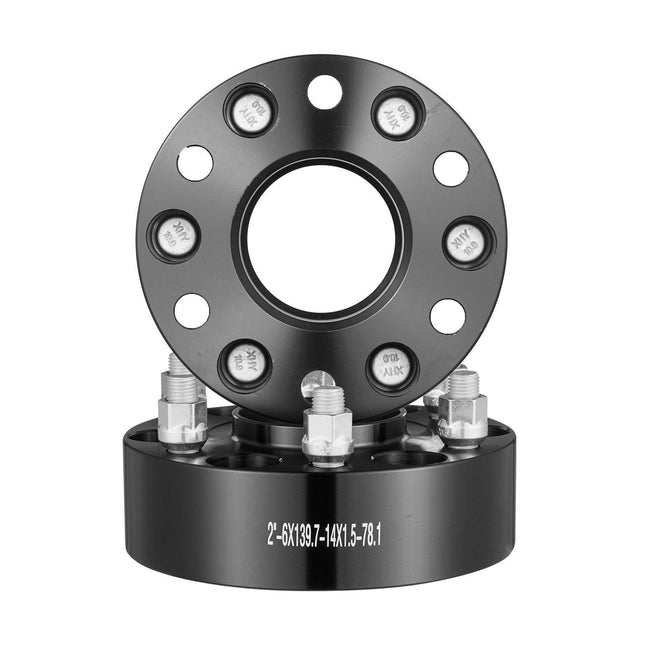 2" 6"x5.5" Wheel Spacers Wheel Adapters 6 Lug Forged Spacer 4 PCS Black.