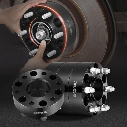 2" 6"x5.5" Wheel Spacers Wheel Adapters 6 Lug Forged Spacer 4 PCS Black.