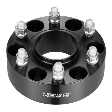 2" 6"x5.5" Wheel Spacers Wheel Adapters 6 Lug Forged Spacer 4 PCS Black.