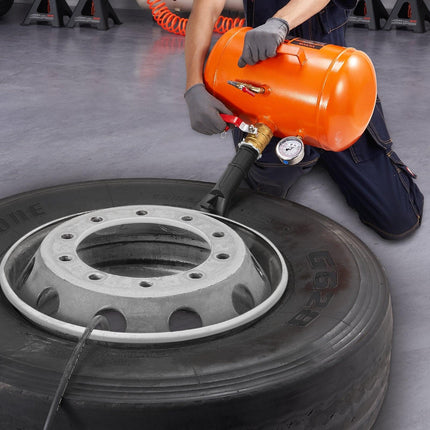 Tire Bead Seater, 5 Gal/19L Air Tire Bead Blaster with Pressure Gauge & Handle, 145 PSI Seating Tool Inflator Tank, 85-116 PSI Operating Pressure for Car Truck ATV.
