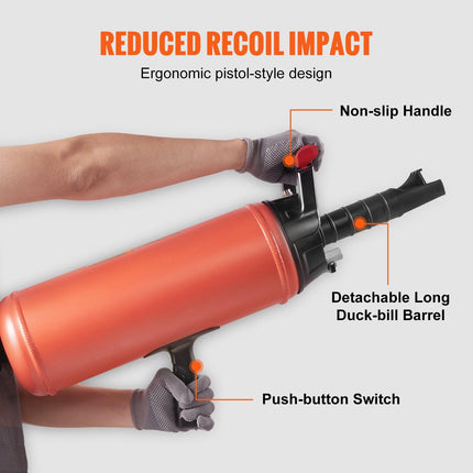 Tire Bead Seater, 2.4 Gal/9 L Air Tire Bead Blaster, 150 PSI Handheld Bead Bazooka, Portable Tire Inflator Tool, 87-116 PSI Operating Pressure for Tractor Truck ATV Car and Automobile Repair.