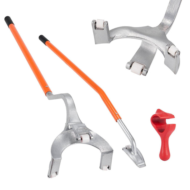 Tire Mount Demount Tool, 571-622 mm Manual Steel Tire Changer Mount Demount Removal Tool, with Extra Bead Holder, Tubeless Truck Bead Breaker, 3 PCS Tire Changing Tools, Orange.