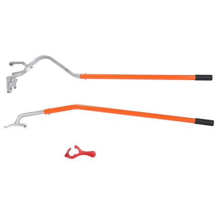 Tire Mount Demount Tool, 571-622 mm Manual Steel Tire Changer Mount Demount Removal Tool, with Extra Bead Holder, Tubeless Truck Bead Breaker, 3 PCS Tire Changing Tools, Orange.
