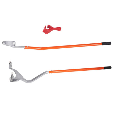 Tire Mount Demount Tool, 571-622 mm Manual Steel Tire Changer Mount Demount Removal Tool, with Extra Bead Holder, Tubeless Truck Bead Breaker, 3 PCS Tire Changing Tools, Orange.