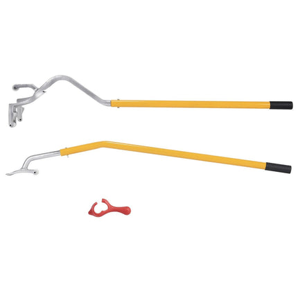 Tire Mount Demount Tool, 571- 622 mm Manual Steel Tire Changer Mount Demount Removal Tool, with Extra Bead Holder, Tubeless Truck Bead Breaker, 3 PCS Tire Changing Tools, Orange.