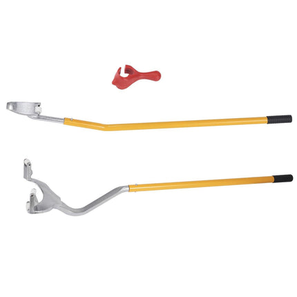 Tire Mount Demount Tool, 571- 622 mm Manual Steel Tire Changer Mount Demount Removal Tool, with Extra Bead Holder, Tubeless Truck Bead Breaker, 3 PCS Tire Changing Tools, Orange.