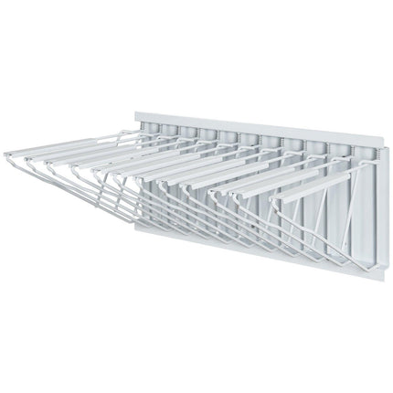 Wall Mount Blueprint Storage Rack Blueprint Holder with 12 Pivot Brackets.