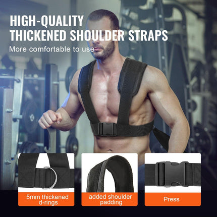 Weight Power Pull Push Sled Fitness Strength Speed Training Sled Orange.