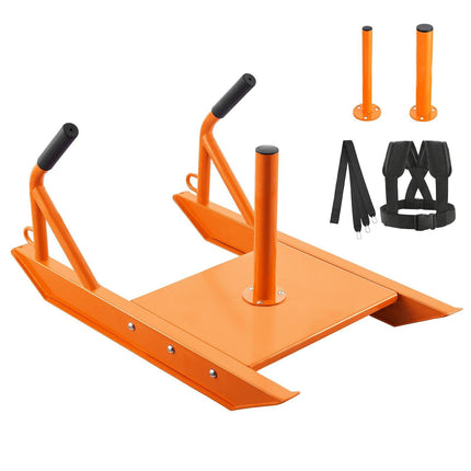 Weight Power Pull Push Sled Fitness Strength Speed Training Sled Orange.