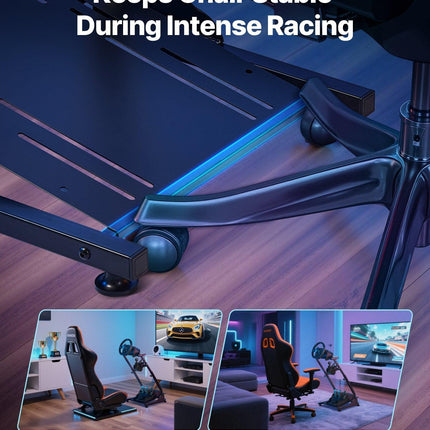 Racing Wheel Stand, Adjustable & Foldable Simulator Stand for Logitech G29 G27 G920 G923, Thrustmaster T300RS T300GT T248 TS-PC TSXW Gaming Cockpit,Pedals Simulator NOT Included.