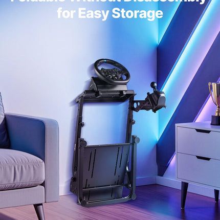 Racing Wheel Stand, Adjustable & Foldable Simulator Stand for Logitech G29 G27 G920 G923, Thrustmaster T300RS T300GT T248 TS-PC TSXW Gaming Cockpit,Pedals Simulator NOT Included.