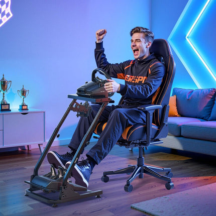 Racing Wheel Stand, Adjustable & Foldable Simulator Stand for Logitech G29 G27 G920 G923, Thrustmaster T300RS T300GT T248 TS-PC TSXW Gaming Cockpit,Pedals Simulator NOT Included.