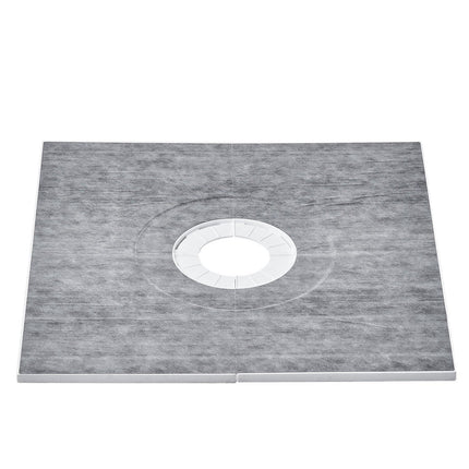 Shower Curb Kit, 914x914mm Shower Pan Kit with 160mm Central Drain, Lightweight EPS Shower Installation Kits with 2 Waterproof Cloths, Shower Pan Slope Sticks Fit for Bathroom.