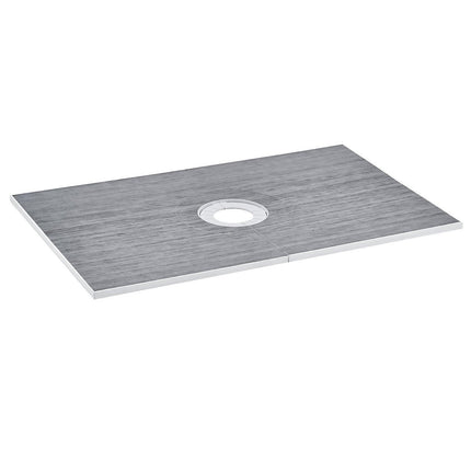 Shower Curb Kit, 1524x965mm Shower Pan Kit with 160mm Central Drain, Lightweight EPS Shower Installation Kits with 2 Waterproof Cloths, Shower Pan Slope Sticks Fit for Bathroom.