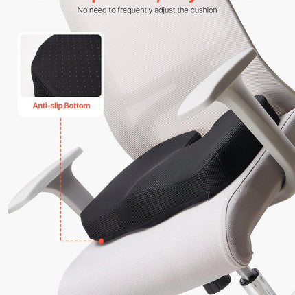 Seat Cushion, Memory Foam Seat Chair Cushion for Pressure Relief, Soft & Breathable Wheelchair Seat Pad with Removable Cover for Travel, Office, Car, Airplane - Lightweight and Portable.