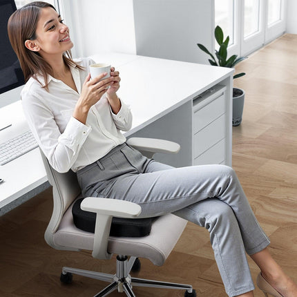 Seat Cushion, Memory Foam Seat Chair Cushion for Pressure Relief, Soft & Breathable Wheelchair Seat Pad with Removable Cover for Travel, Office, Car, Airplane - Lightweight and Portable.