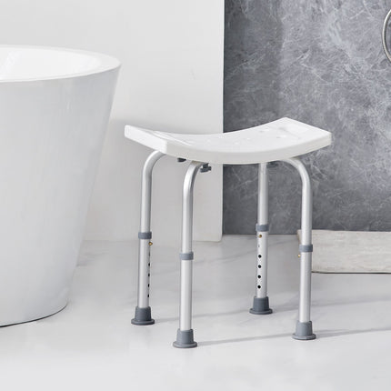 Shower Chair, Adjustable Height Shower Stool with Built-in Handles, Shower Seat for Inside Shower or Tub, Non-Slip Bench Bathtub Stool Seat for Elderly Disabled Handicap, 158.8 kg Capacity.