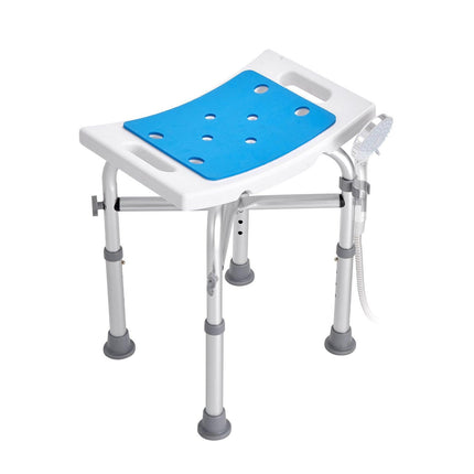 Shower Chair, Adjustable Height Shower Stool with Crossbar Support, Shower Seat for Inside Shower or Tub, Non-Slip Bench Bathtub Stool Seat for Elderly Disabled Handicap, 226.8 kg Capacity.