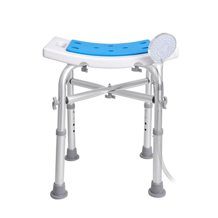 Shower Chair, Adjustable Height Shower Stool with Crossbar Support, Shower Seat for Inside Shower or Tub, Non-Slip Bench Bathtub Stool Seat for Elderly Disabled Handicap, 226.8 kg Capacity.