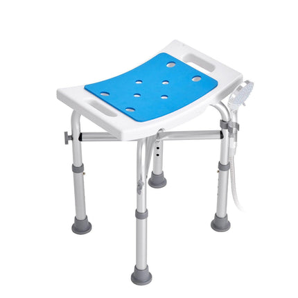 Shower Chair, Adjustable Height Shower Stool with Crossbar Support, Shower Seat for Inside Shower or Tub, Non-Slip Bench Bathtub Stool Seat for Elderly Disabled Handicap, 226.8 kg Capacity.