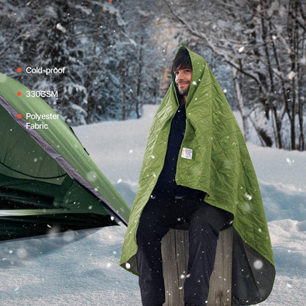 Camping Blanket 2.08 m x 1.4 m Warm Stadium Blanket 330GSM Outdoor Travel.