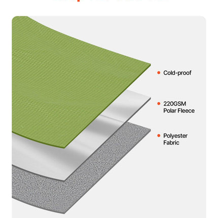 Camping Blanket 2 m x 1.5 m Wearable Warm Stadium Blanket Army Green.