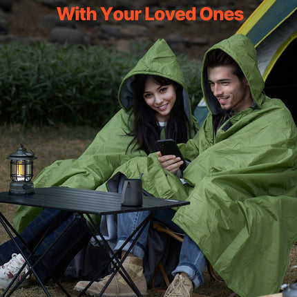 Camping Blanket 2 m x 1.5 m Wearable Warm Stadium Blanket Army Green.