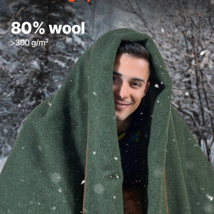 Wool Camping Blanket 1.62 m x 2.23 m for Camping Hiking Travel Texture.