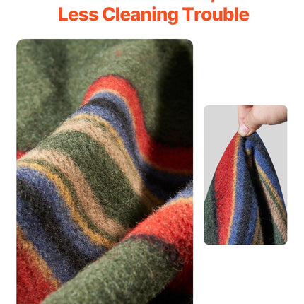 Wool Camping Blanket 1.62 m x 2.23 m for Camping Hiking Travel Texture.