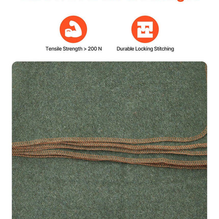 Wool Camping Blanket 1.62 m x 2.23 m for Camping Hiking Travel Texture.