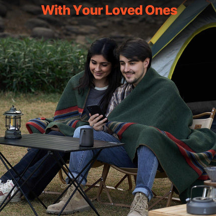 Wool Camping Blanket 1.62 m x 2.23 m for Camping Hiking Travel Texture.