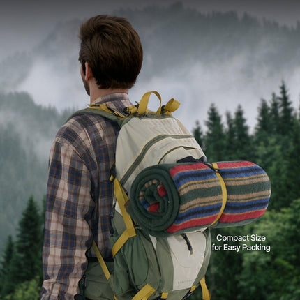 Wool Camping Blanket 1.62 m x 2.23 m for Camping Hiking Travel Texture.