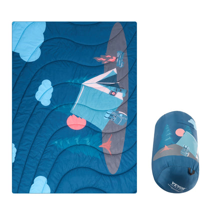 Camping Blanket 1.9 m x 1.32 m Wearable Warm Stadium Blanket Outdoor.