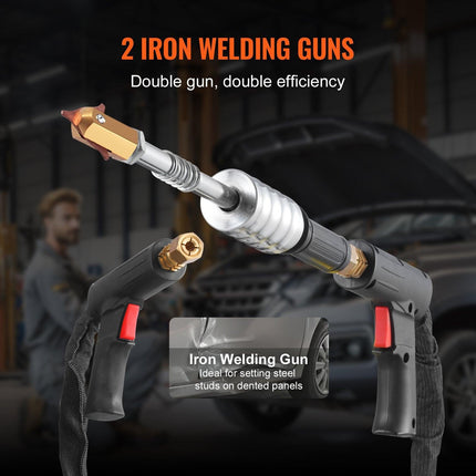 Spot Welder Dent Puller 3KW Stud Welder Dent Repair Kit with 2 Welding Gun.