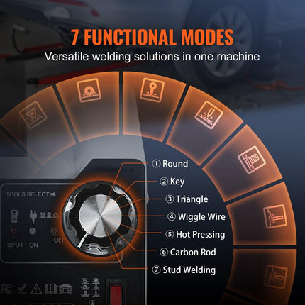 Stud Welder Dent Repair Kit Spot Welding Dent Puller Machine with 7 Modes.